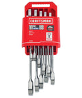 Ratcheting Wrench Set Metric 11 Piece 72 Tooth Box End Quick Engagement 15 Degree Offset Chrome Finish in case