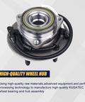 Front Wheel Bearing Hub Assembly 2 Pack For Ford F150 2000 To 2004 With ABS 5 Lug Bolts 14mm Studs Close-Up View
