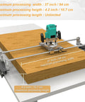 Slab Flattening Jig For DIY Woodworking With Height Adjustable L Carriages And Steel Aluminum Rails 48 Inch Length Heavy Duty