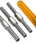 Pro Grade Clock Winding And Let Down Tool Kit For 3.5 To 5.25mm Includes Six Double Ended Steel Key Shafts Nickel Plated Steel