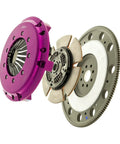 Heavy Duty Single Clutch And Flywheel Kit For 2011 2017 Ford Mustang 5.0L V8 showing purple pressure plate and metallic disc.