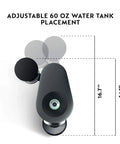 Top view of One Touch Single Serve Coffee And Espresso Maker With 25 Second Heat Up Auto Shut Off And Energy Saver Mode Nespresso Vertuo Plus Style showing adjustable water tank