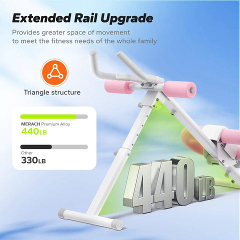Your New Home Gym Essential With This Adjustable Ab Trainer Engineered For Rapid Belly Fat Burn And Rock Hard Core Gains Featuring Padded Knee Support Foldable Design In Bright Pink With 440 LB Capacity