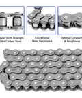 Size 25 Roller Drive Chain Kit 3 Ft Long With 10 Connecting Links And Chain Breaker Beefed Up Heavy Duty Chain for Razor Scooters