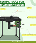 Beginner Friendly Coal Forge Stand With Fire Pot And Hand Blower Blacksmith Forge Starter Kit showing labeled components