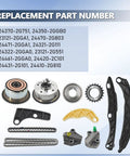 12-Piece Timing Chain Kit With VVT Sprocket For Hyundai Sonata 2016-2019 Tucson 2018-2021 And Kia Sportage 2017-2022