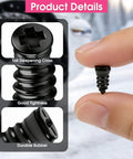 Close-up of a screw in rubber nail from 40 Piece Tire Repair Kit With Two Sizes Of Screw In Rubber Nails And 0.27 Inch Screwdriver