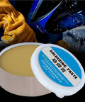 High-Performance Rosin-Style Solder Flux Paste For Electronics Repairs, wetting-boosting flux in 35g container with welding backdrop