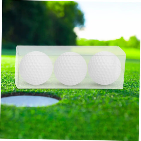 Three Piece Golf Ball Display Case With Transparent Window, Durable PE Storage Box For Home Or Shop Use, Space Saving Golf Ball Packaging Box