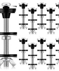 Heavy Duty Universal Toilet Tank To Bowl Bolt Kit 12 Piece Bulk Set with stainless steel screws and rubber gaskets displayed.