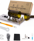 Glass Bottle Cutter Upgraded Tool Kit For Cutting Wine Beer Liquor Champagne Bottles Pro Diy Machine With 5 Support Wheels And Diamond Carbide Blades For Round Bottles Stainless Steel Bottom Plate
