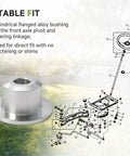 GX21137 Steering Linkage Front Axle Bushing for Classic Lawn Tractors, alloy material, cylindrical flanged design, stable fit.