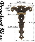 Beefy Heavy Duty Antique Bronze Tee Strap Hinge Set dimensions 4.33 by 2.75 inches for barn doors and gates zinc alloy construction