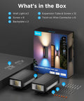 Totally Transform Your Patio With These Smart Outdoor Wall Lights Featuring Smooth Rgbicww Color Swaps And Sleek Top And Bottom Glow In A Tough 2 Pack Design. What's in the box includes 2 outdoor wall lights, screws, and connectors.