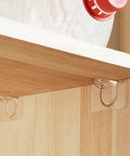 20 Pack Legit Heavy Duty Adhesive Shelf Brackets With Rock Solid Self Stick Backing For Kitchen Cabinets And Closets No Sweat Tool Free Install visible holding a clear bottle.