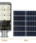 Top Tier Outdoor Solar Flood Light For Yard And Patio Security IP67 Waterproof Motion Detection with solar panel and dimensions