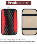 Fresh Fit Car Center Console Pad Red Waterproof Auto Interior Glow Up Heavy Duty PU Leather Armrest Cover 12.6 x 7.3 inches size