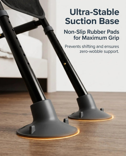 Motion Sensor Night Light Bed Rail For Seniors with non-slip rubber pads for stability