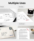No Sweat Self Inking Date Stamp Engineered For Quick Adjustable Marking on checks, invoices, mail, and contracts.