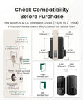 Compatibility guide for Smart Door Lock B200 with Keyless Entry, Fingerprint Scanner, Touchscreen Keypad on standard doors.