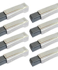 Eight Piece Set Slow Close Cabinet Hinges with Clip Top Retrofitting Inserts for Doors and Furniture Quiet Soft Close Mechanism.