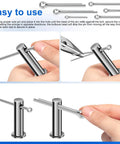 250 Piece Cotter Pin Assortment Kit 12 Sizes 304 Stainless Steel Hardware Pins For Trailer Truck Tractor Automotive Hitch And Locking Systems Ready To Roll Heavy Duty Corrosion Resistant Rust Proof Smooth Burr Free Finish in use, demonstrating insertion and securing method
