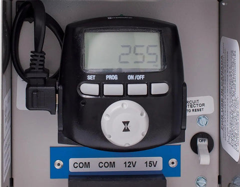 Digital Astronomic Landscape Timer With Precision Lighting Control for Outdoor and Indoor Use shown with display and controls