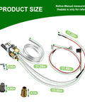 Water heater parts assembly kit with thermopile, tubing and wiring for Whirlpool, A.O. Smith and other gas water heaters