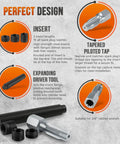 All-In-One No-Nonsense M14-1.25 Spark Plug Thread Repair Kit With Reamer, Tap, Insertion Tool And Three Inserts, Spark Plug Saver