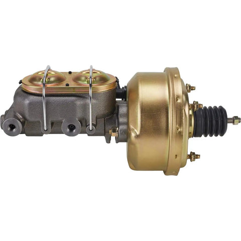 Slick 7 Inch Brake Booster Master Cylinder Combo With 1 Inch Bore offers universal fit, featuring zinc plated steel construction.