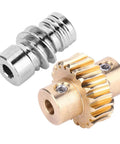 Bronze Worm Gear Set For Industrial Robots, Heavy Duty Worm Wheel With Precise Transmission, showing gear components.
