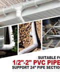 Metlead 1/2 To 2 Inch Pvc Conduit Bending Heater, 1700W Electric Pipe Bender For 24 Inch Sections shown in use with PVC pipes.