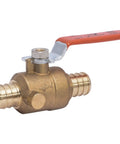 3/4 Inch Crimp Ball Valve With Drain For Brass Plumbing Fittings PEX And PE-RT Pipe Systems Durable Brass Construction