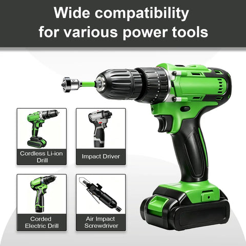 Rock Solid 6 Piece Drywall Screw Setter Set With Adjustable Depth Positioning Bits And Magnetic Hex Extension Bar For Quick Drive Sheetrock Mounting And No Fuss Plasterboard Finishing with various power tools.