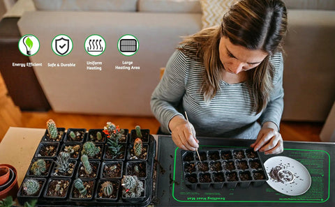 Seedling Heat Mat For Seed Starting 10 By 20.75 Inch Waterproof Heating Pad For Indoor Plants Germination 2 Pack Hot Start For Fast Even Germination