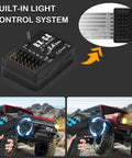 2.4G RC Radio System With 4CH Transmitter Receiver And Lanyard Anti Jamming Remote Controller For RC Cars Crawler Boats Blue High Sensitivity FHSS For Precise Control And Smooth Responsive Pro Grade showing light control system