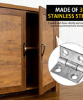 Qyueyue 1-inch 304 stainless steel mini hinges for wooden cabinet doors; 6 pcs with screws (installed view)