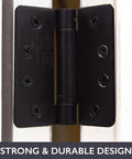 Super Handy Adjustable Self Closing Spring Door Hinges In Oil Rubbed Bronze Two Pack Four Inch By Four Inch Size