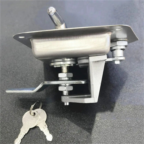 Heavy Duty Door Handle Pair With Sturdy Gate Hinges Premium Metal Hardware Kit For Interior Exterior Residential Secure Upgrade Zero Hassle Install Smooth Operation Durable Build