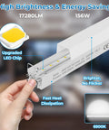 Hexagon LED Garage Lights 6500K Ultra Bright 156W 17280LM Beast Mode Daylight Honeycomb Panels For Garage Workshop