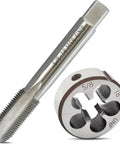 5/8-18 UNF Tap and Die Set HSS Beefed Up Right Hand Thread Tap and Round Die For Metalworking And Auto Repairs 5/8 x 18 UNF Threading Tool Kit With Extended Lifespan