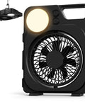 12000mAh Rechargeable Portable Fan With LED Lantern Up To 45 Hours Runtime Battery Powered Three Speeds And Three CCT Modes
