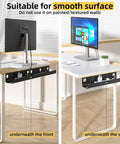 Under Desk Cable Management Tray 31.5 Inch Two Pack Cord Organizer in black installed under a desk with computer setup