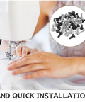 Metal Sewing Machine Screw Kit For Presser Foot Replacement, Precise Positioning, Quick Setup, 60 Piece sturdy silver and black screws for sewing machine repair