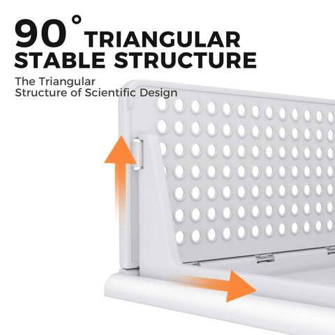 90-degree triangle design of six pack stackable closet organizers bins for clothes plastic drawer baskets for wardrobe.