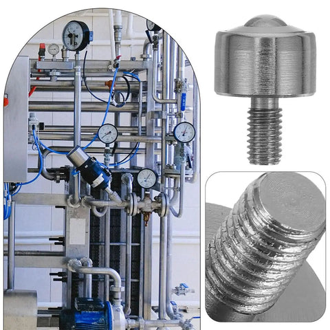 Heavy Duty Ball Transfer Roller Bearings With M12 Thread Stem Solid Steel Construction Two Pack Delivering Built Tough Precision For Smooth Industrial Machine And Assembly Gear