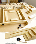 Juice Groove Router Jig For Cutting Boards Adjustable Wooden Router Guide with black clamping knobs and smooth frame