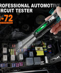 3-72V DC Automotive Test Light Bidirectional Volt Circuit Tester For Car Electrical Troubleshooting, Wider Voltage Range To Check Headlights, Taillights, Fuses, Batteries And Circuits Today. Handheld tester probing car fuse box