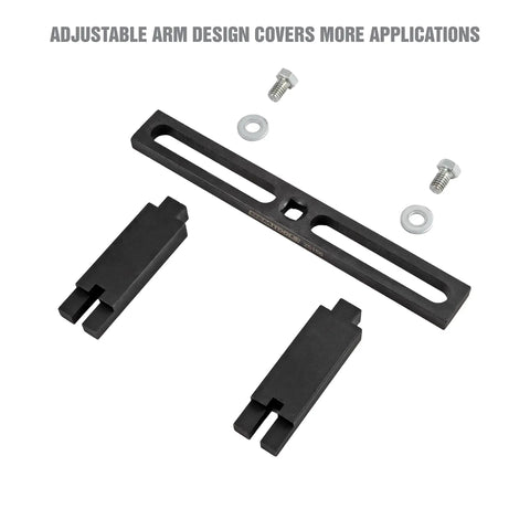 Fuel Pump Module Spanner Wrench With Adjustable Double Contact Grip for retaining rings, shown disassembled with components