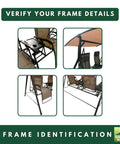 Reinforced RipLock 350 Replacement Canopy Top For Mainstays Big And Tall Bungee Swing frame identification guide
